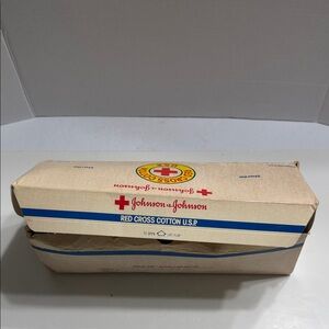 Vintage Johnson & Johnson Red Cross Cotton still in Box